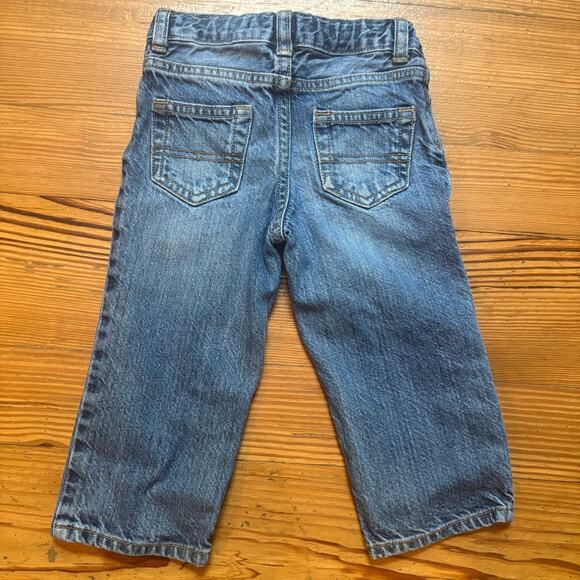 OshKosh B'gosh medium wash wide leg adjustable classic fit jeans SIZE 18M - Picture 4 of 4